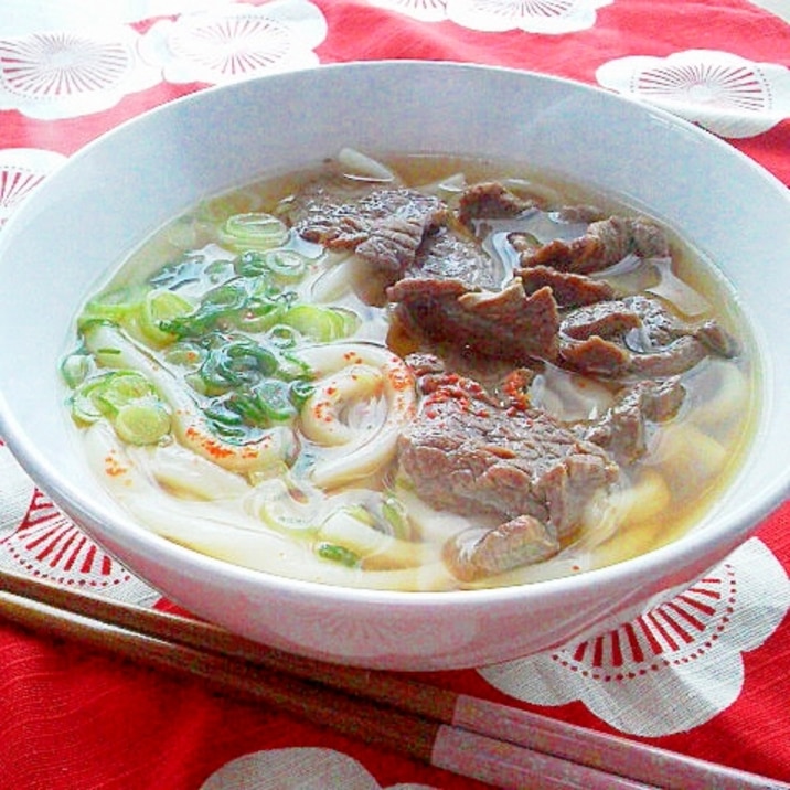 お手軽♪肉うどん(一人ランチ・夜食にも)